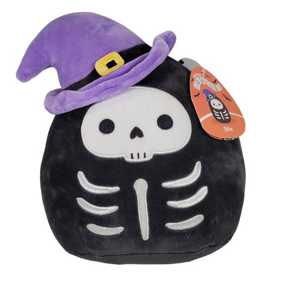 Squishmallows Stix Halloween Skeleton Plush 2022 Purple Witch Hat 10” With Tags - Picture 1 of 15